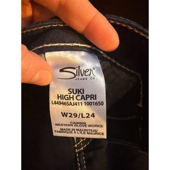 EUC Silver Suki High Capri Size 29 - Picture 5 of 6